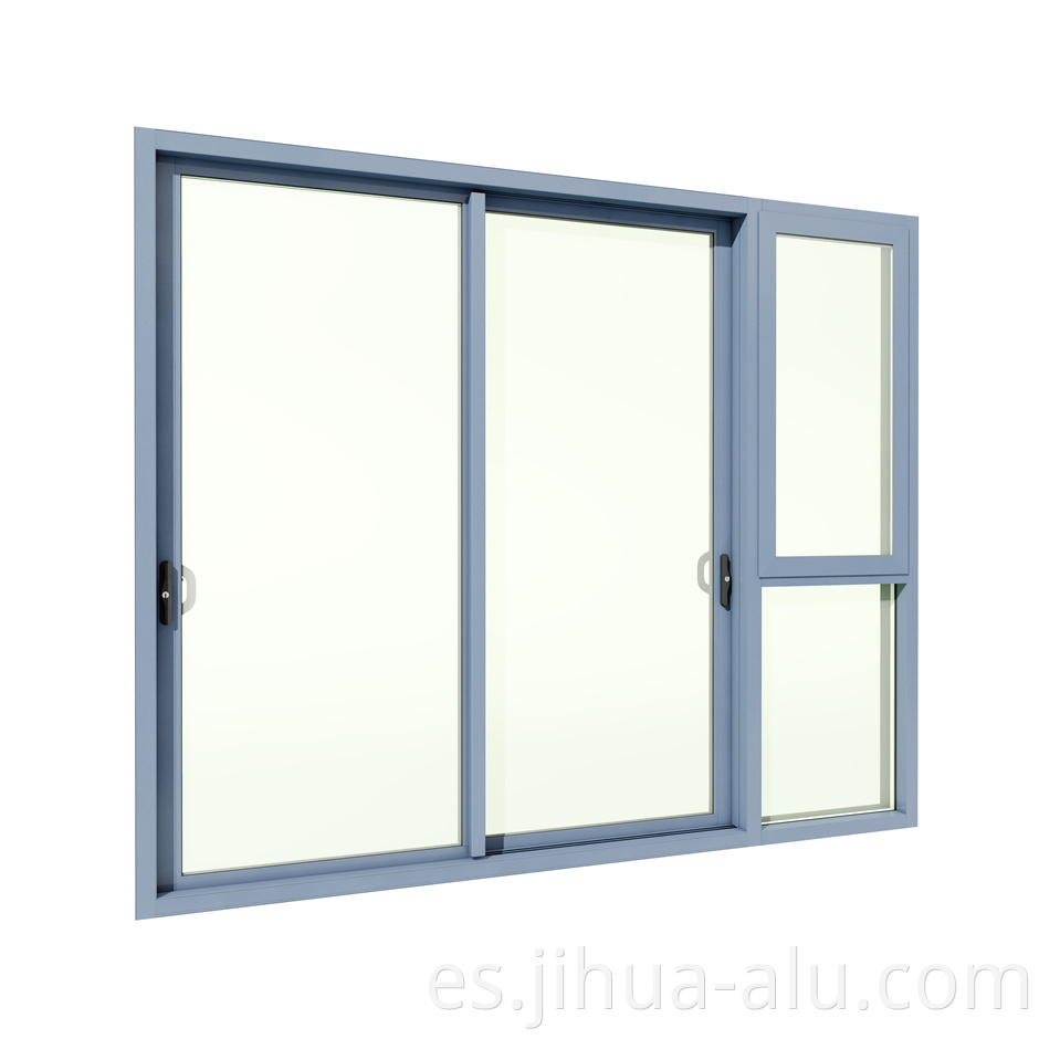 6063 T5 Aluminium Windows 2 Tracks Sliding Window